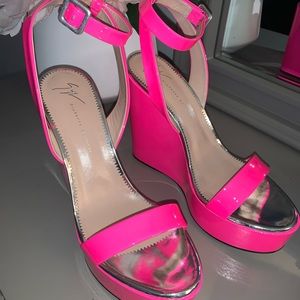 Giuseppe Zanotti Pink Patent Wedges